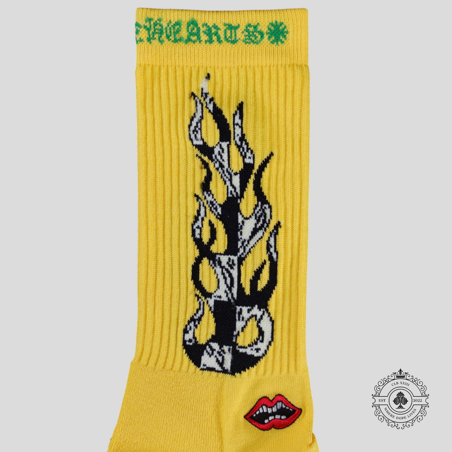 Chrome Hearts 99 Eyes Socks in Yellow
