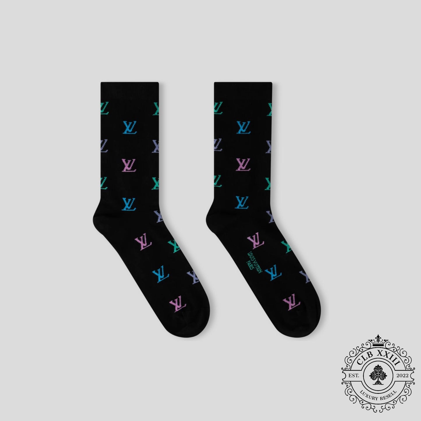 Louis Vuitton Blason Shading Socks in Black