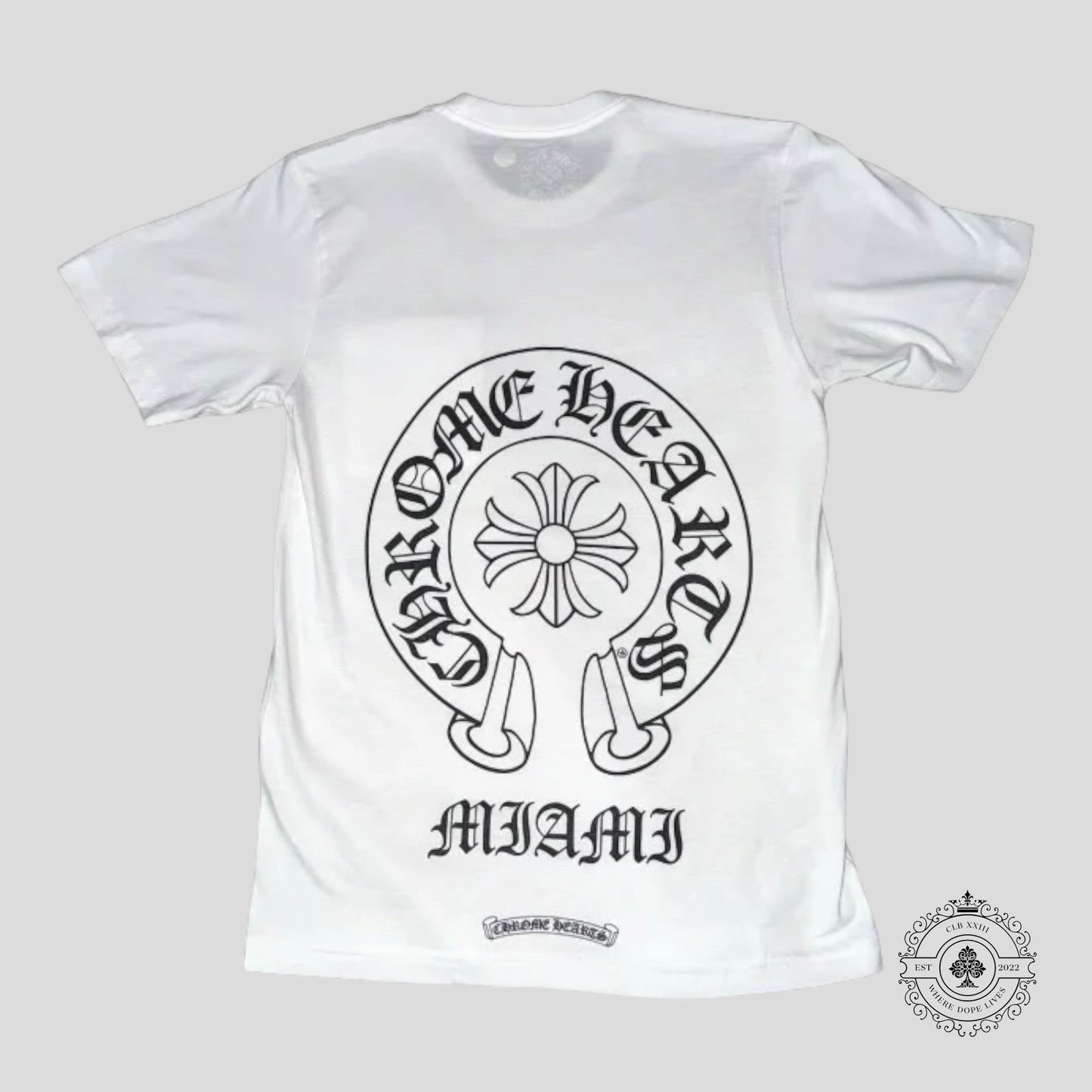 Chrome Hearts Miami Horseshoe Pocket Tee in White