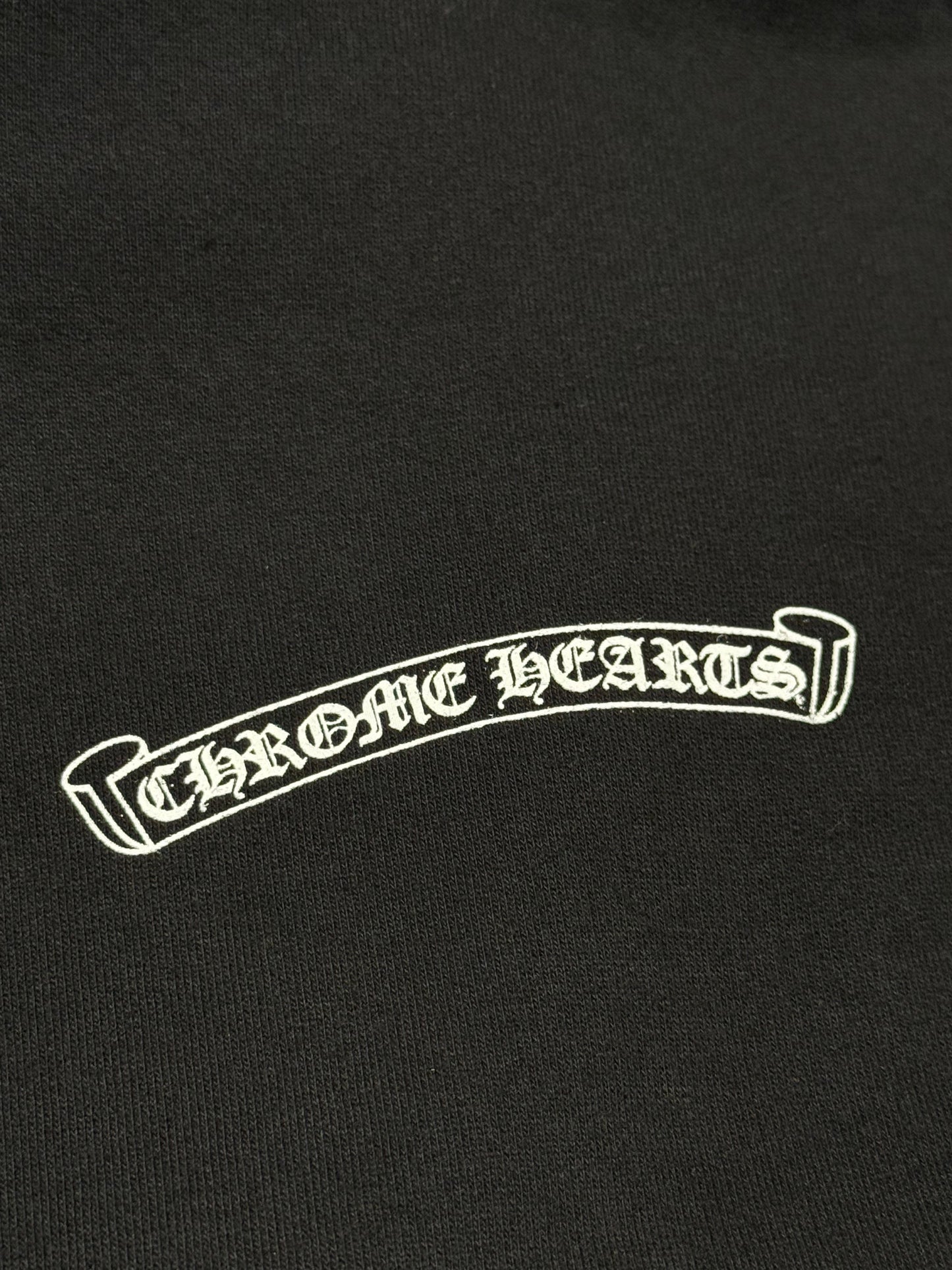 Chrome Hearts Eye Chart Dagger Hoodie in Black/Pink