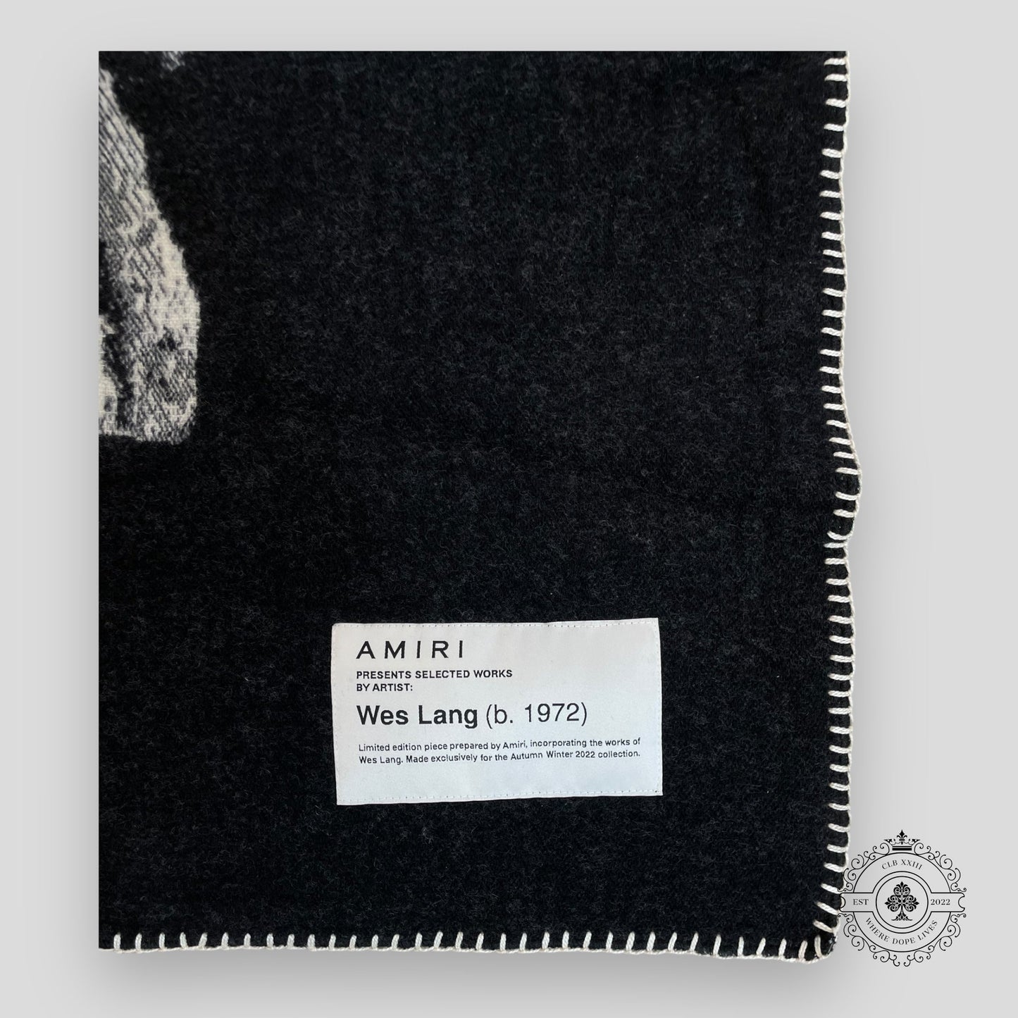 Amiri X Wes Lang Fantasy Blanket in Black