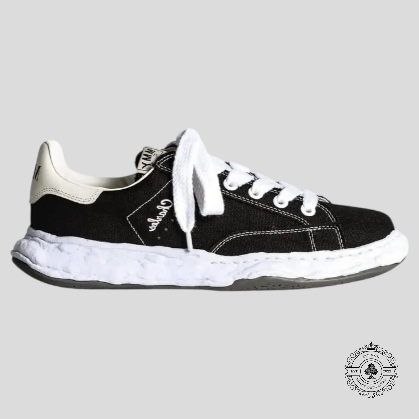 Maison Mihara Yasuhiro Charles Lace-Up Canvas Sneakers Black