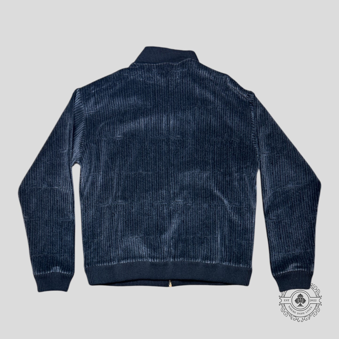 Louis Vuitton X Park Seo-Bo Velvet Tracktop in Dark Grey
