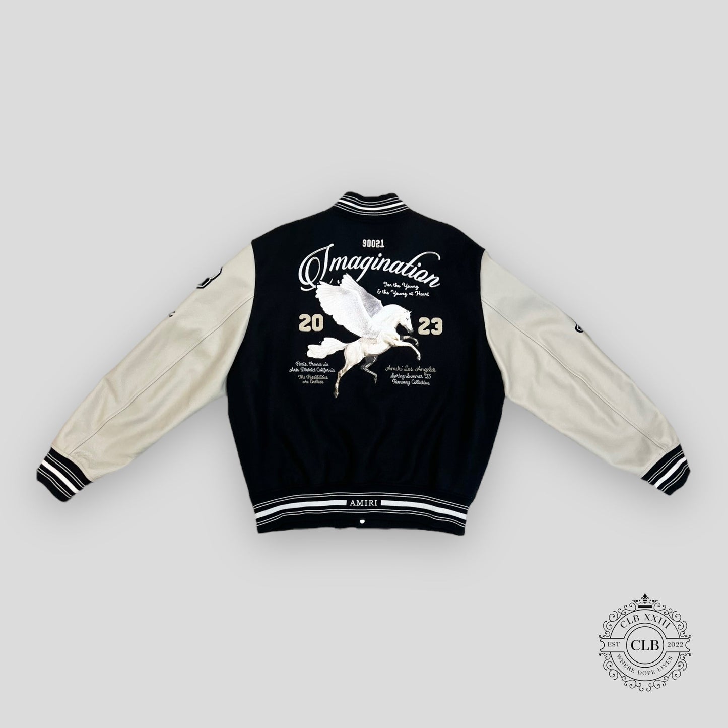 AMIRI OVERSIZED VARSITY JACKET - BLACK