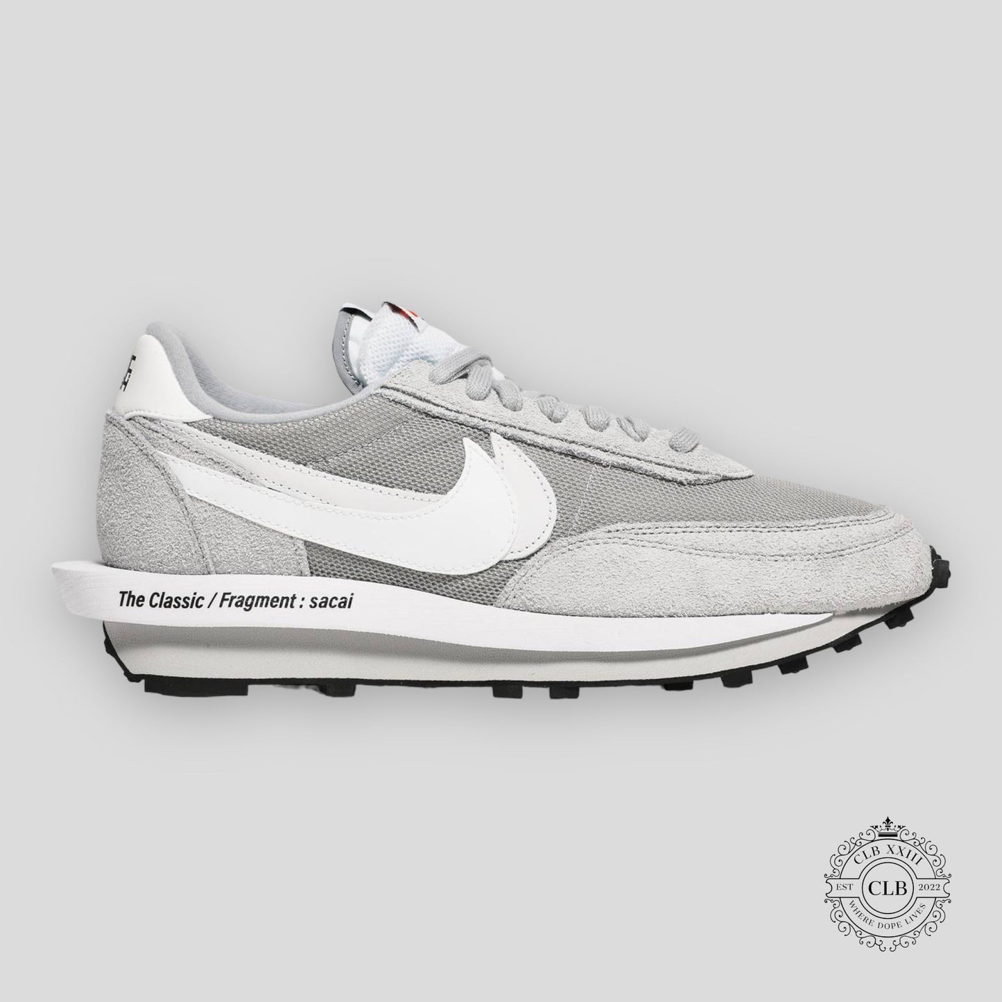 NIKE LD WAFFLE X SACAI X FRAGMENT DESIGN "SMOKE GREY"