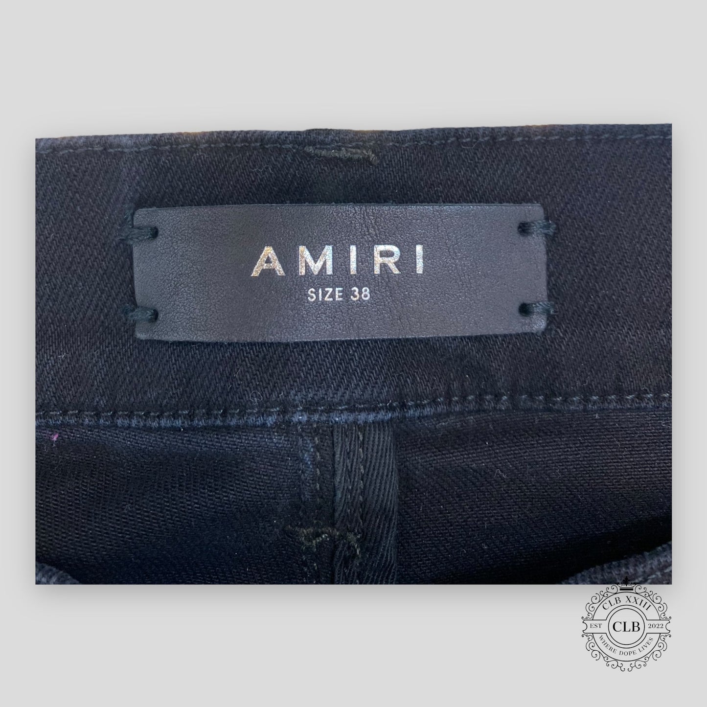 AMIRI X WES LANG REAPER LOGO JEANS - AGED BLACK