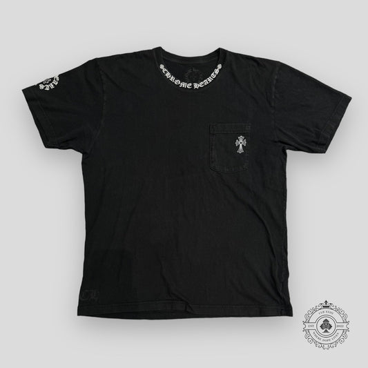 Chrome Hearts Neck Logo Pocket T-Shirt in Black