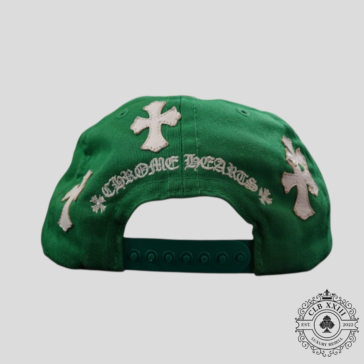 Chrome Hearts Cross Patch Hat in Green / White