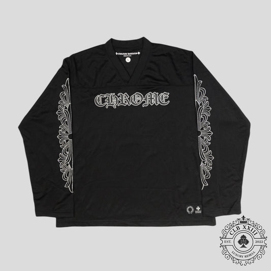 Chrome Hearts Mesh Warm Up Long Sleeve Jersey in Black