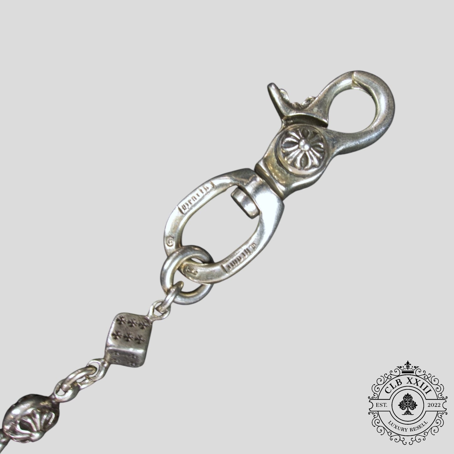 Chrome Hearts Dice & Ball Wallet Chain in Silver