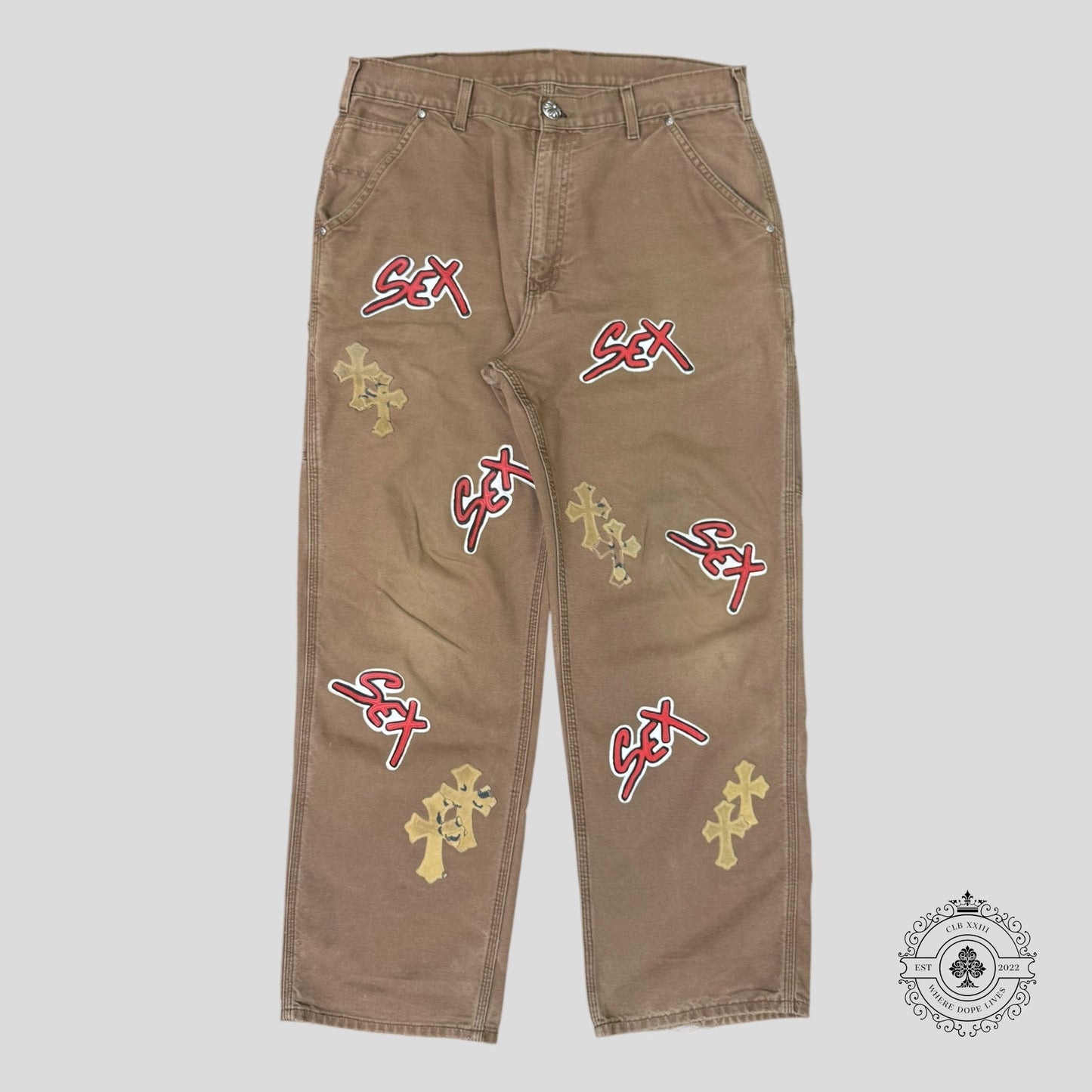Chrome Hearts Sex Records Patch Carpenter Pants