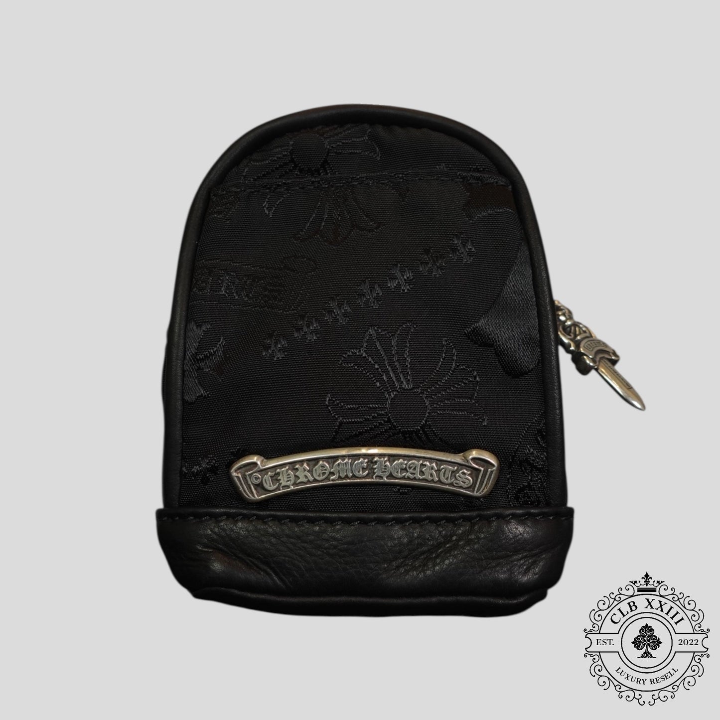 Chrome Hearts Motif Logo Wrist Bag in Black