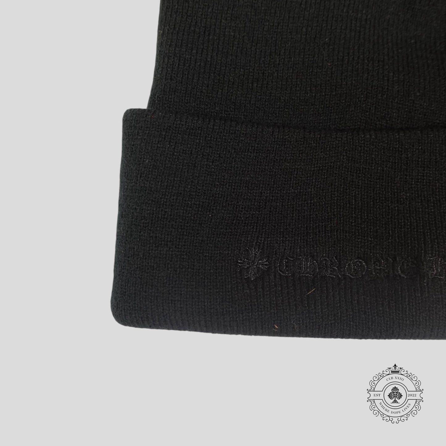 Chrome Hearts CH Embroidered Beanie in Black