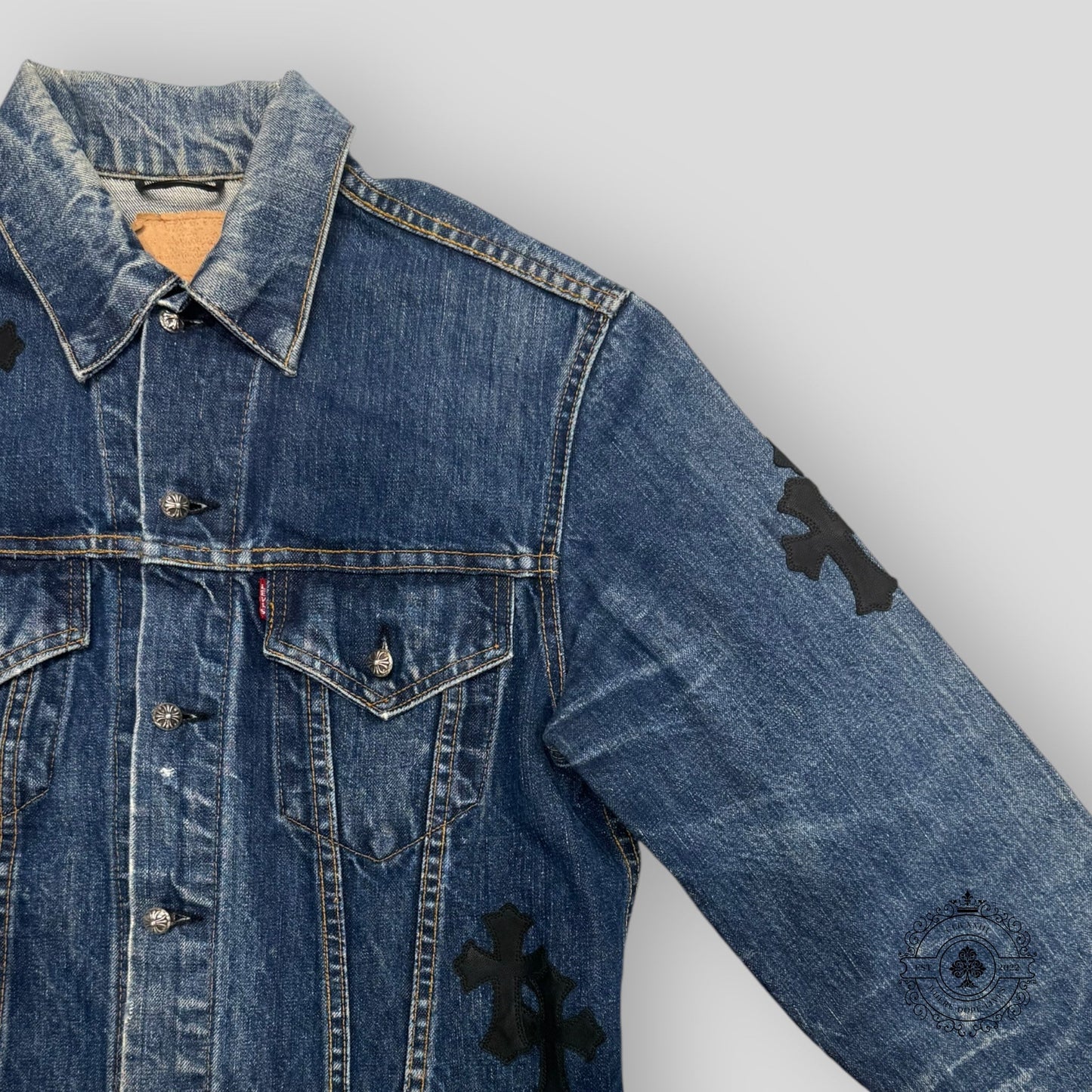 Chrome Hearts Levi's Cross Patch Denim Jacket
