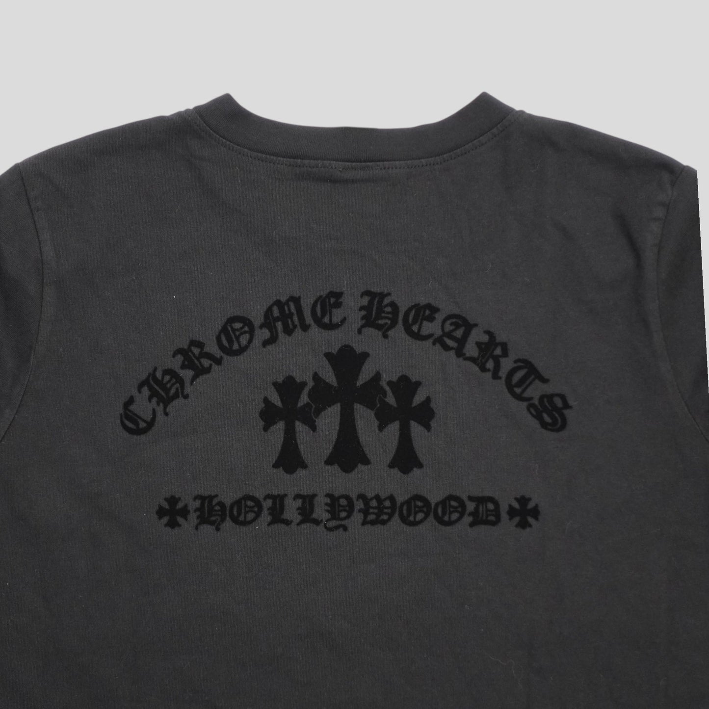 Chrome Hearts Women's Triple Cross Flocked Long Sleeve in Black