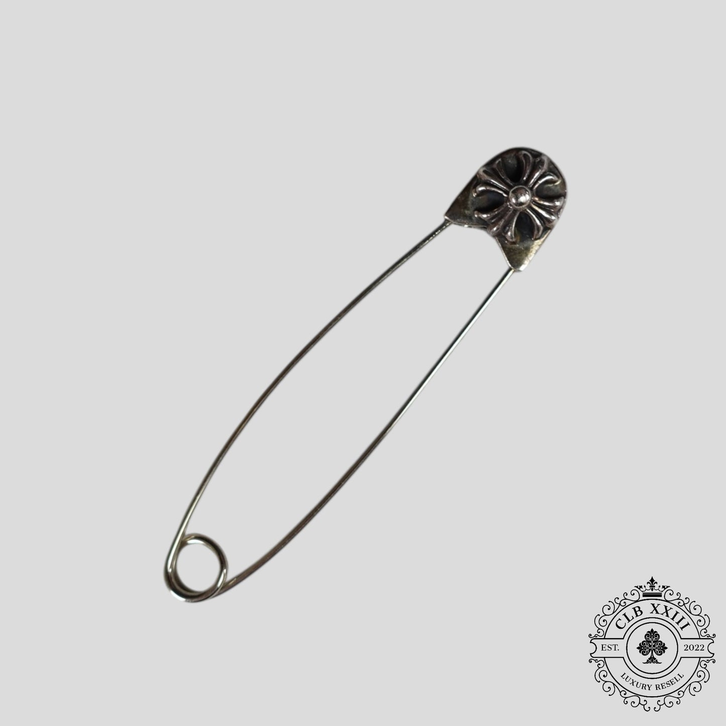 Chrome Hearts Silver Safety Pin
