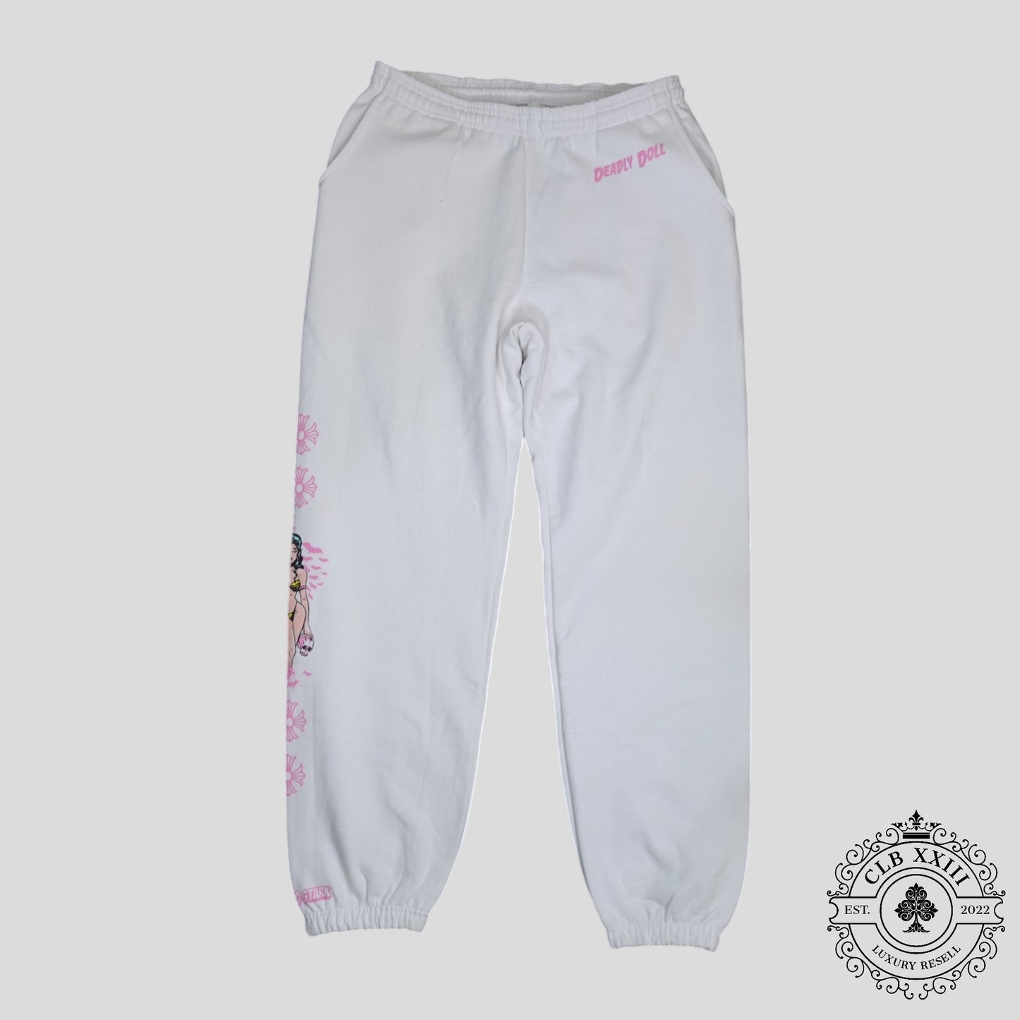 Chrome Hearts Deadly Doll Sweatpants in White