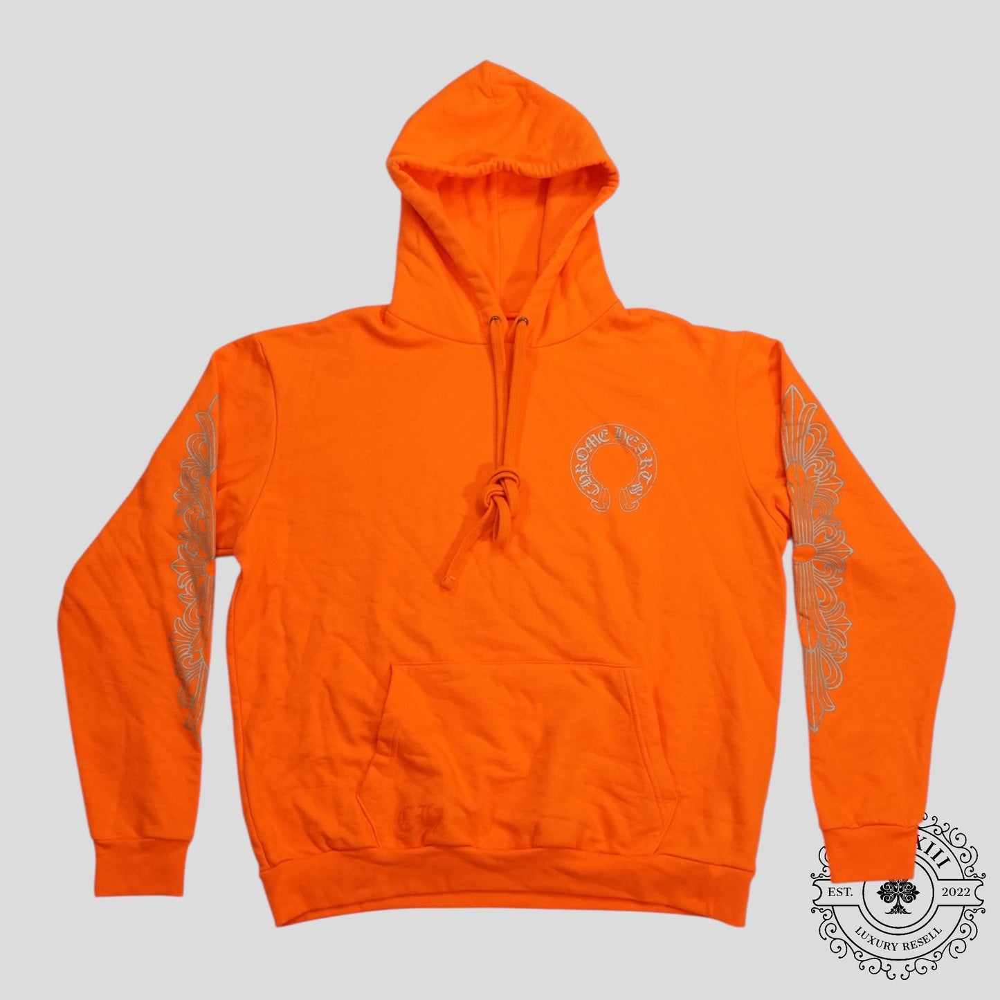Chrome Hearts Miami Exclusive Horseshoe Logo Hoodie in Orange