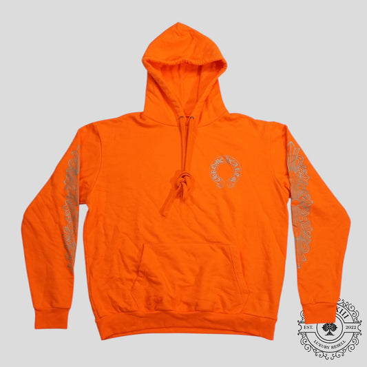 Chrome Hearts Miami Exclusive Horseshoe Logo Hoodie in Orange