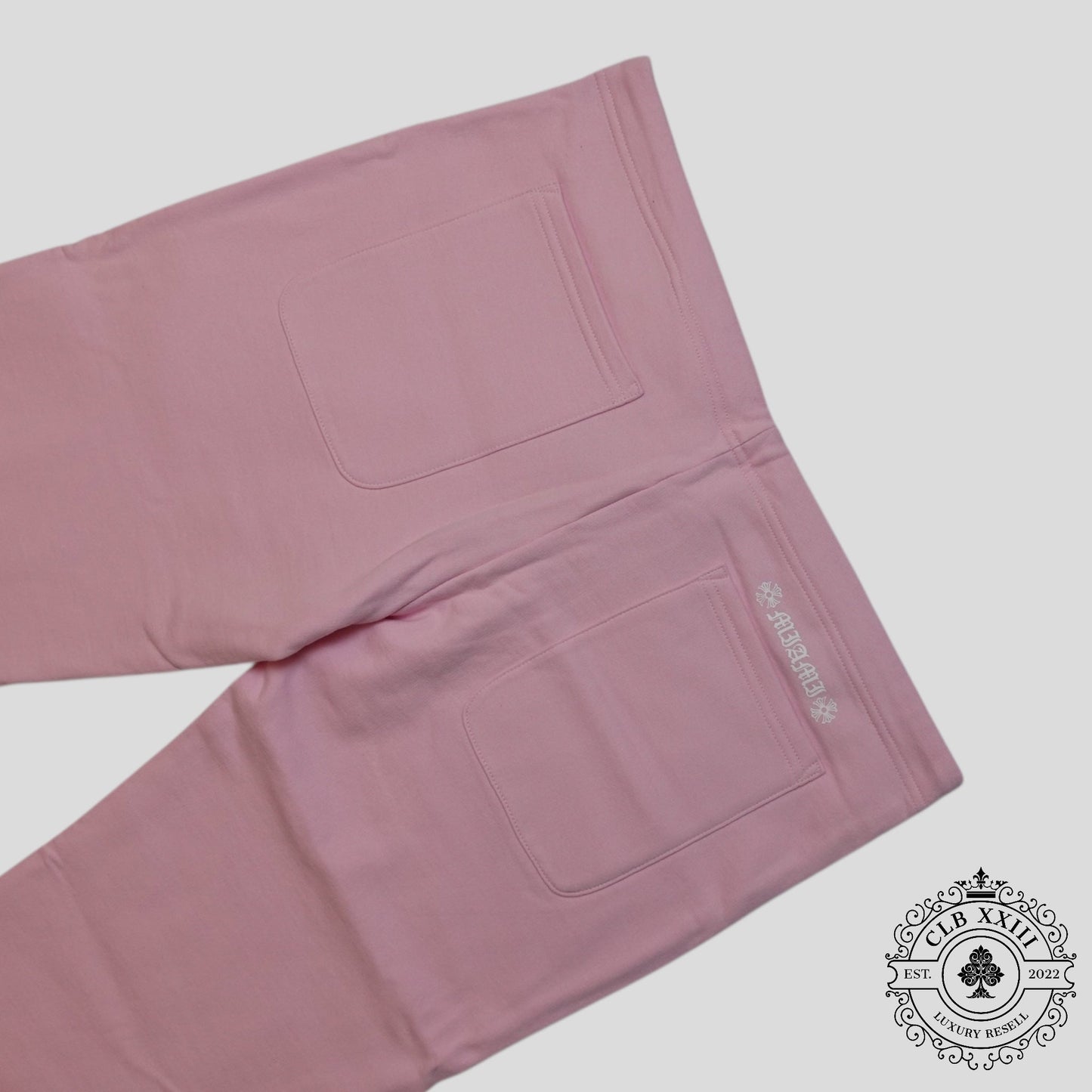 Chrome Hearts Art Basel Vine Heart Sweatpants in Light Pink