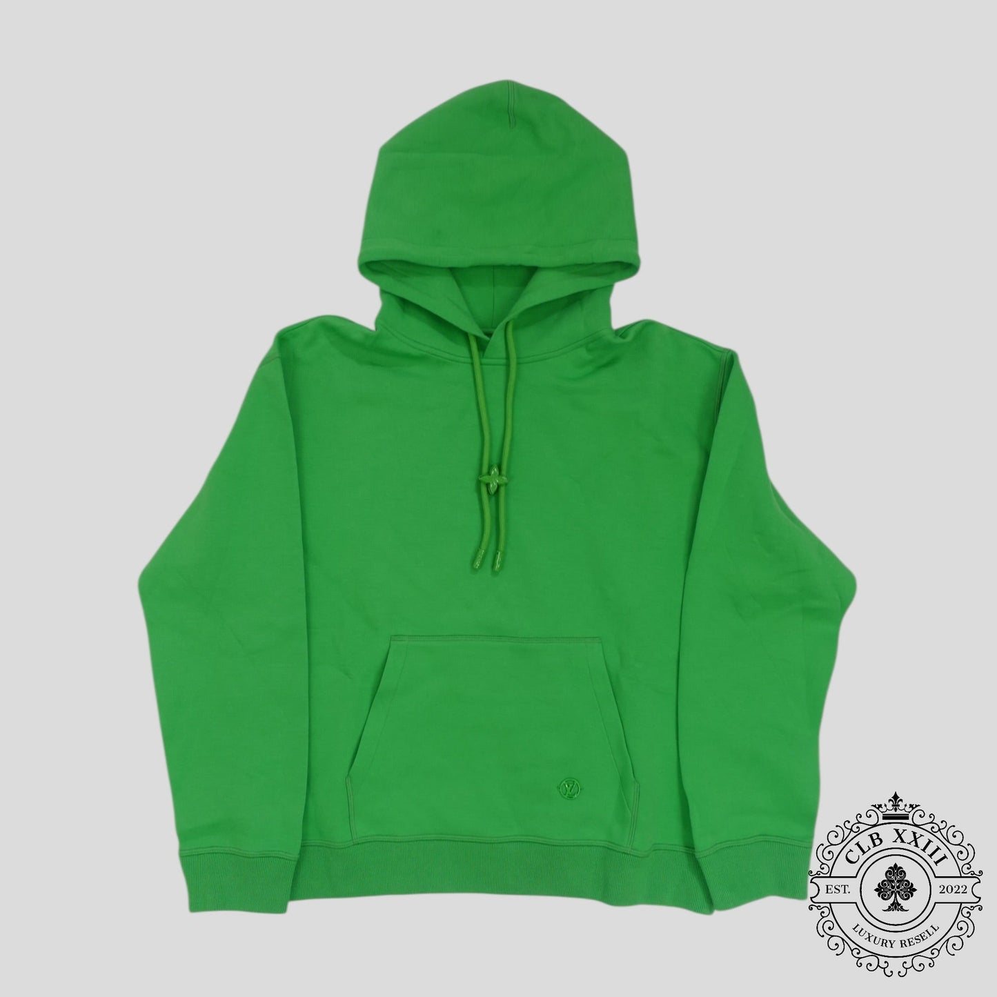 Louis Vuitton Monogram Flower Metal Stopper Hoodie in Green