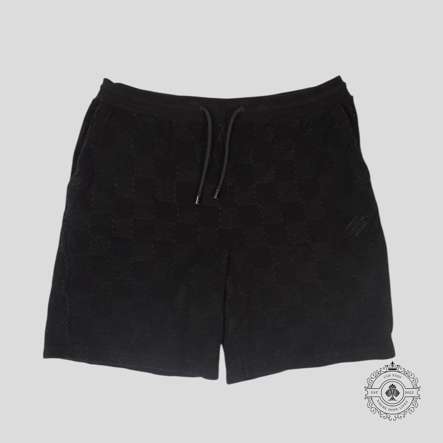 Louis Vuitton Damier French Terry Shorts in Black