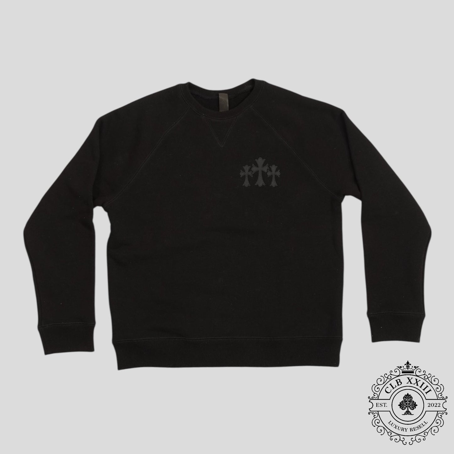 Chrome Hearts Cemetery Cross Seven-11 Crewneck in Black