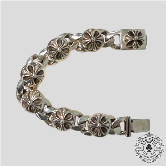 Chrome Hearts Cross 6 Link Cuban Bracelet in Silver