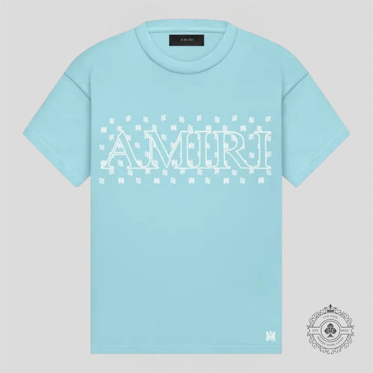 Amiri Paisley Tee in Aqua