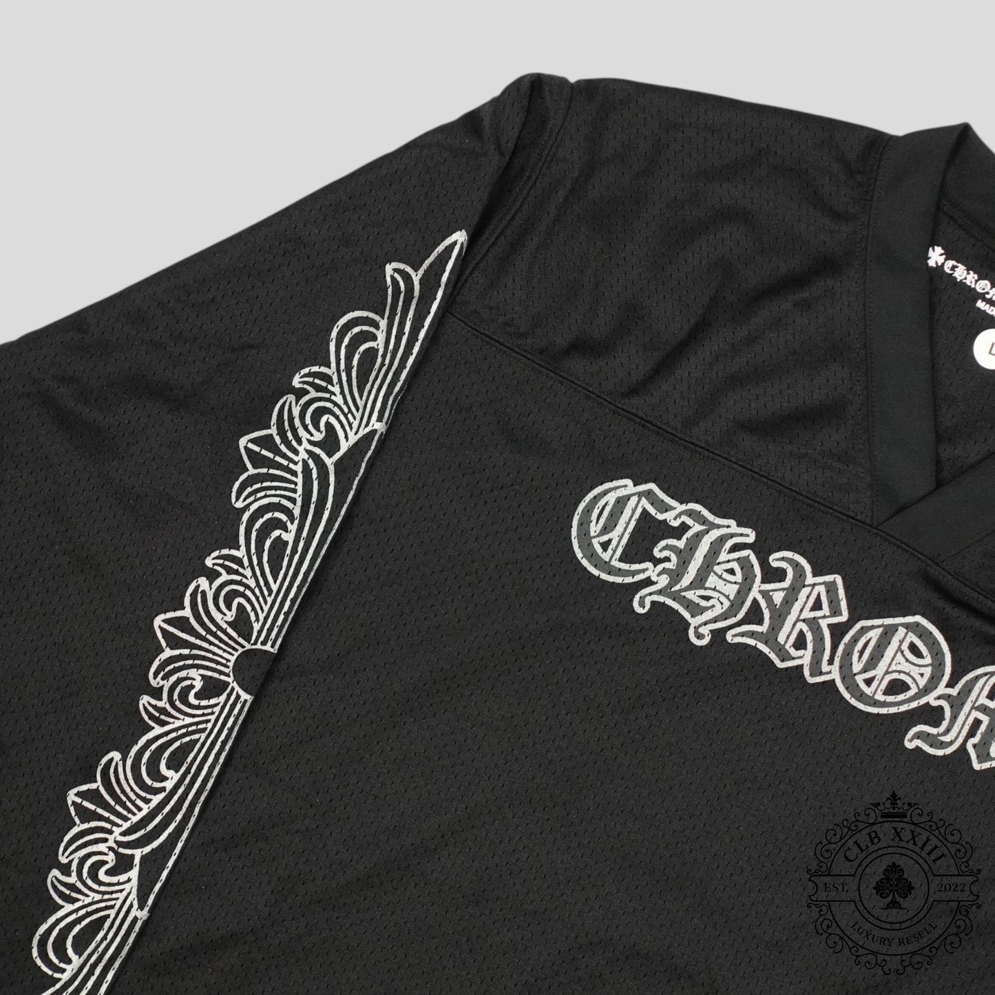 Chrome Hearts Mesh Warm Up Long Sleeve Jersey in Black