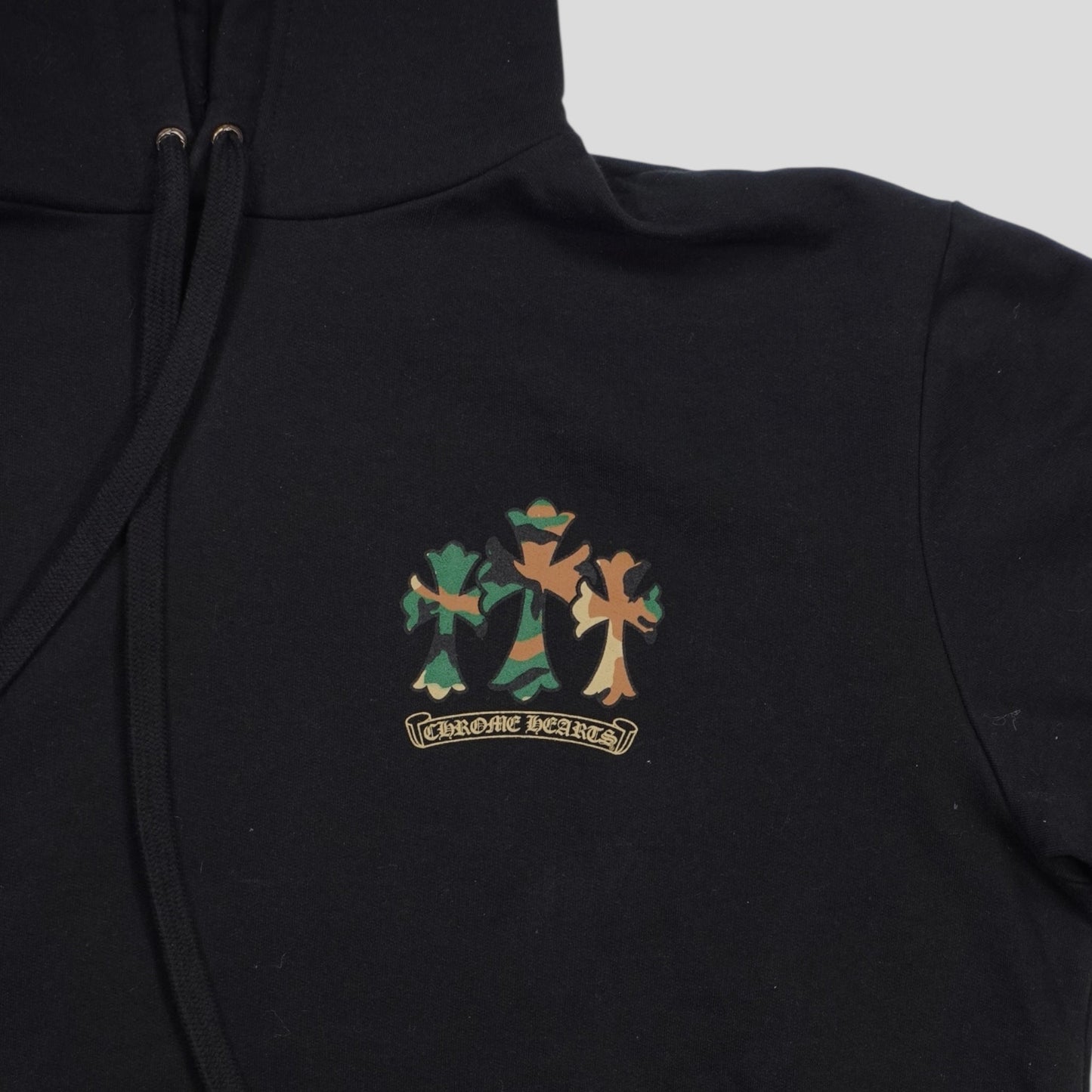 Chrome Hearts Triple Cross Hoodie in Black/Camo