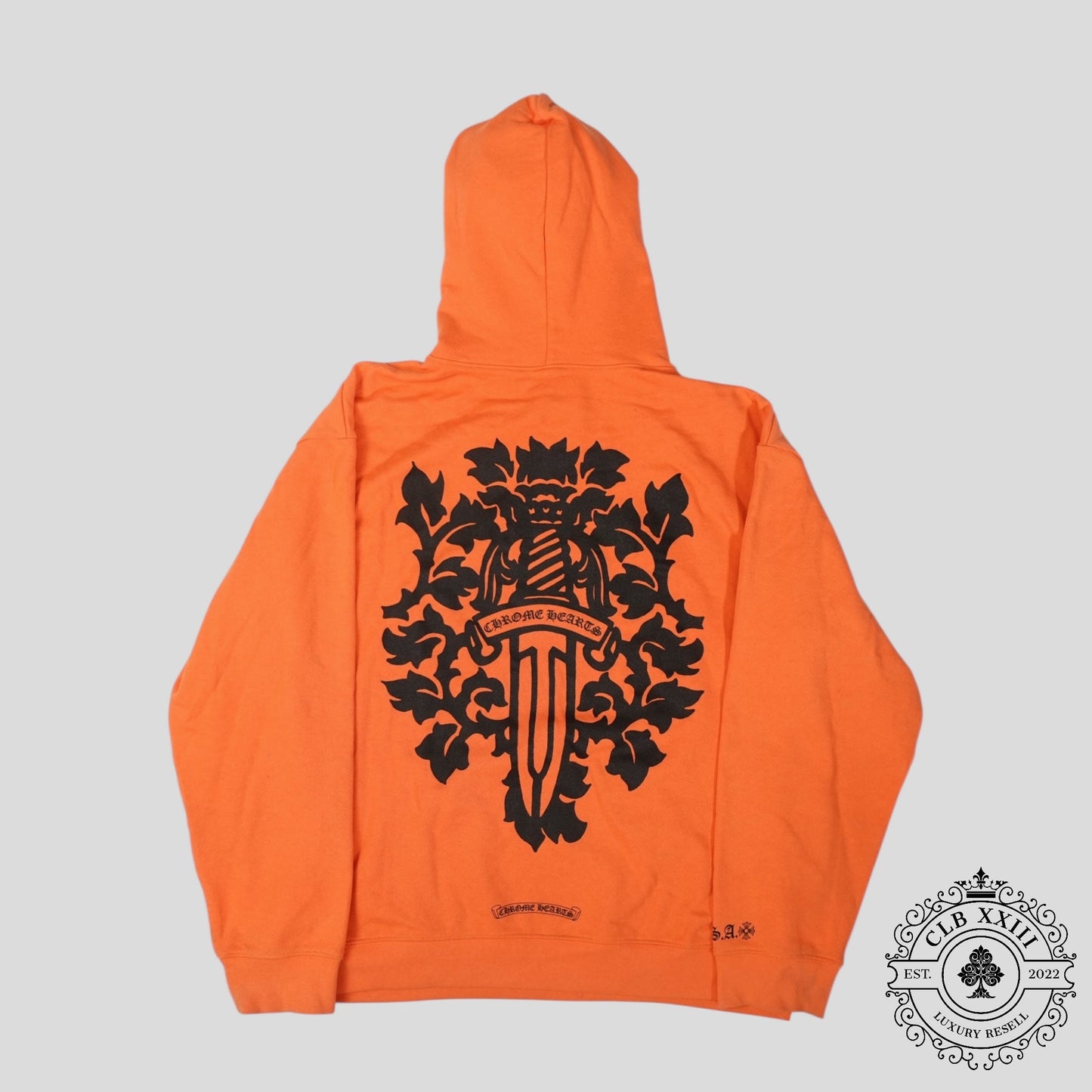 Chrome Hearts Vine Dagger Hoodie in Orange