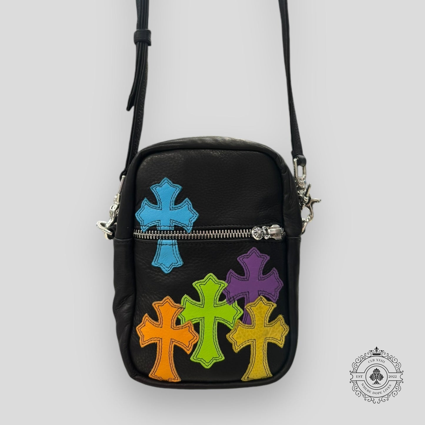 Chrome Hearts Leather Cross Patch Side Bag