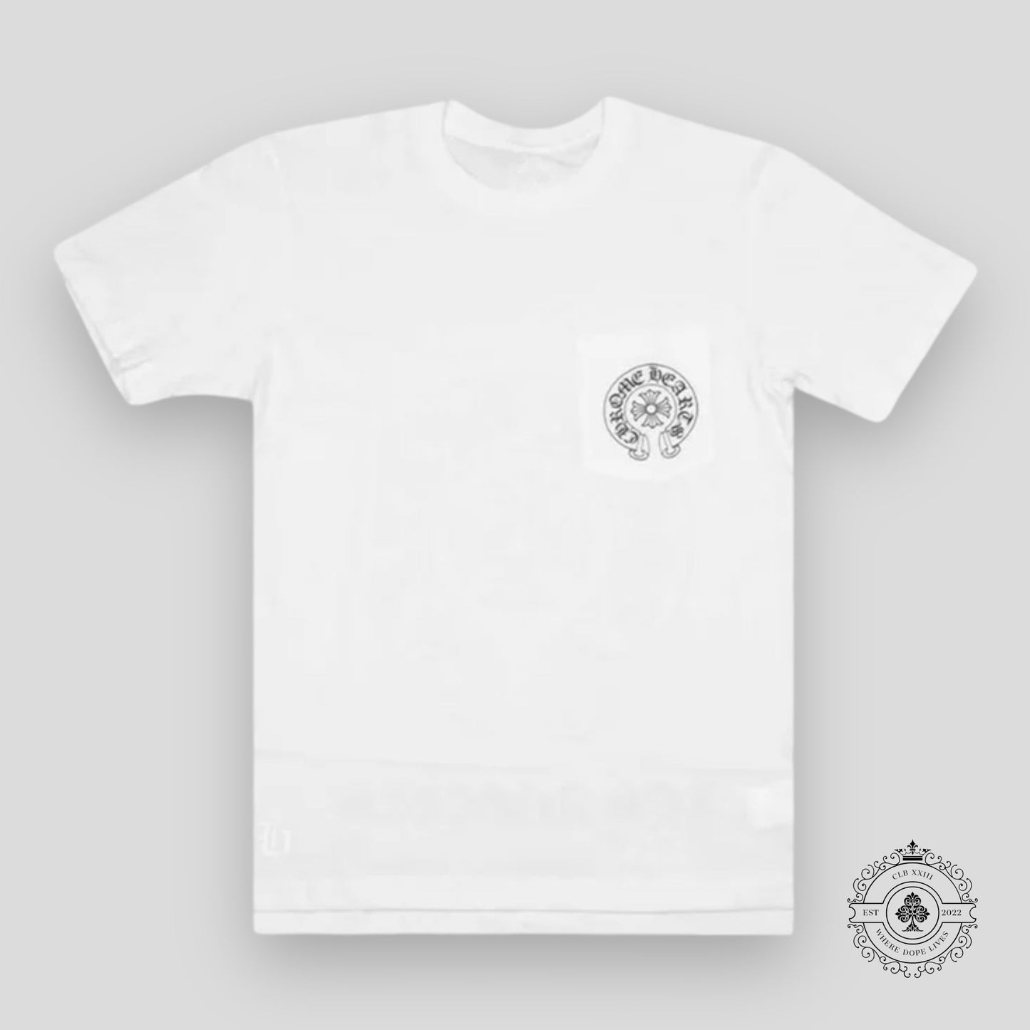 Chrome Hearts Horseshoe Logo Pocket Tee in White