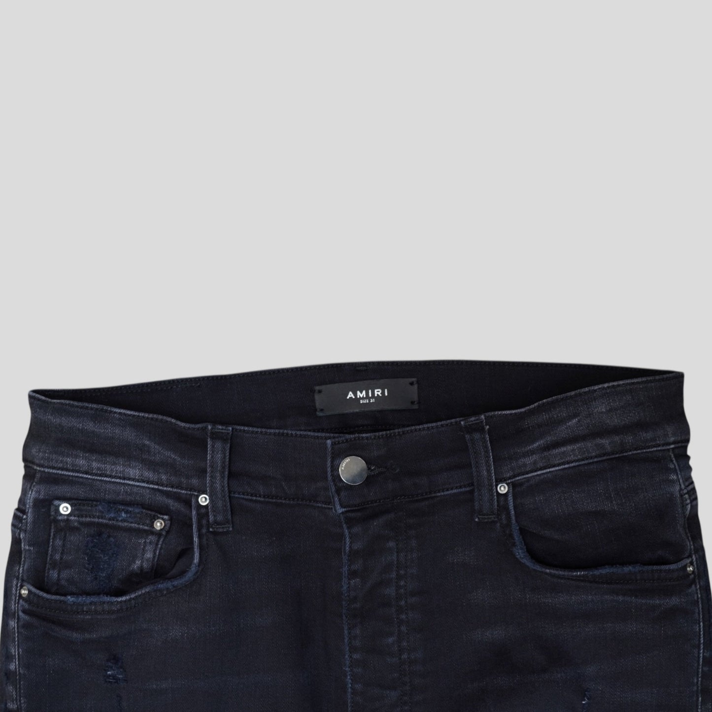 Amiri MX1 Bandana Patch Jeans in Aged Black