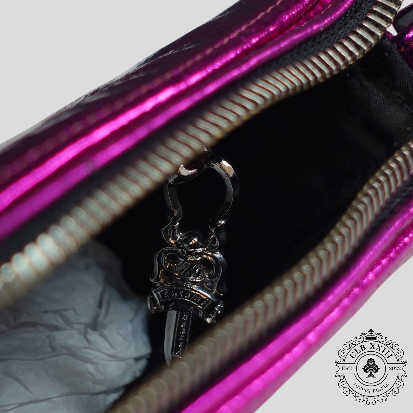 Chrome Hearts Patent Leather Purse in Pink