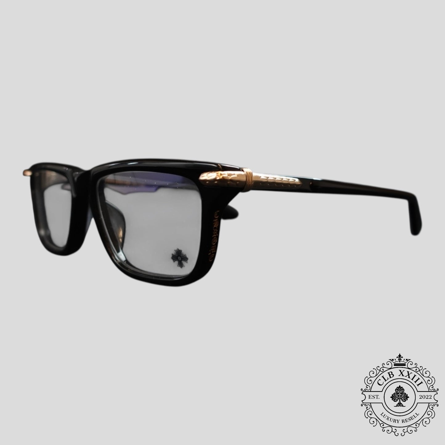 Chrome Hearts Little Dinger Glasses in Black/Silver