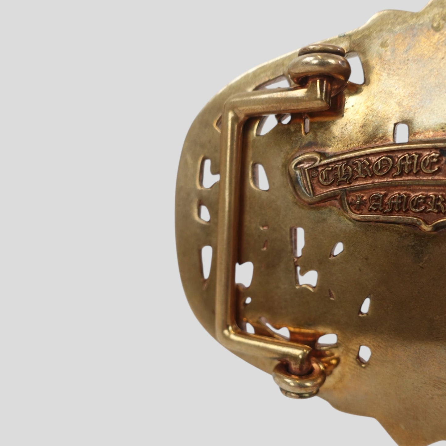 Chrome Hearts Cemetery Cross Buckle in Bronze