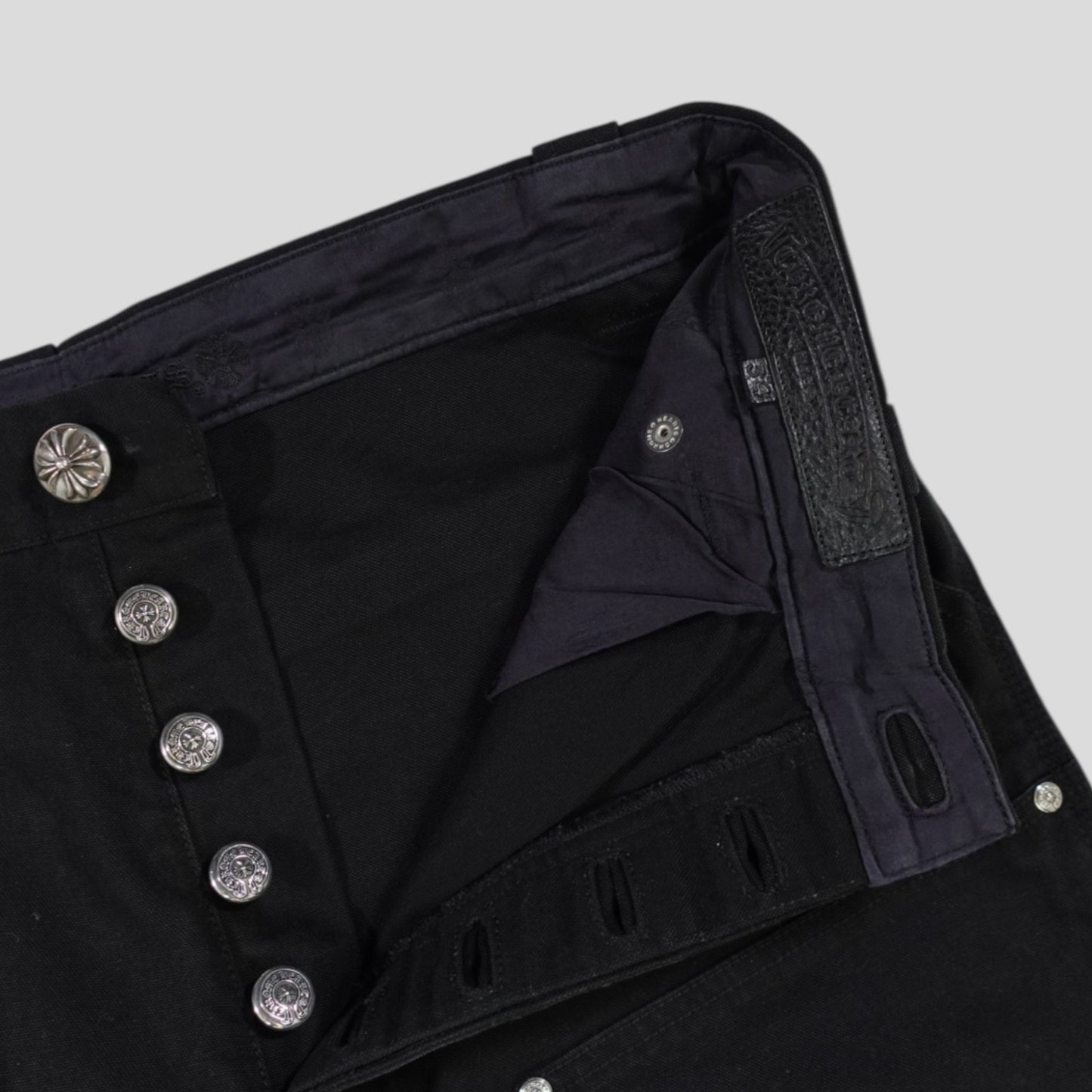 Chrome Hearts Double Knee Carpenter Pants in Black