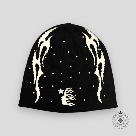 Hellstar Flame Beanie in Black