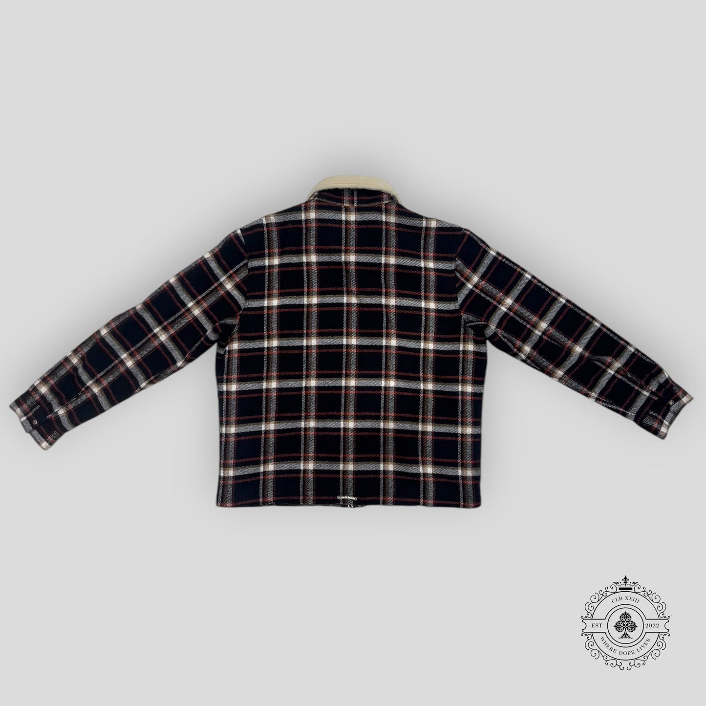 Chrome Hearts Shearling Collar Zip-up Jacket