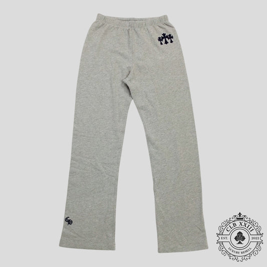 Chrome Hearts Women's Triple Cross CH Flocked Sweatpants in Grey