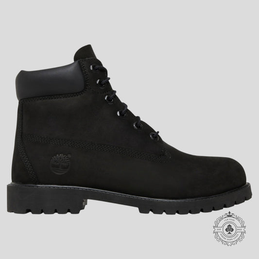 Timberland 6" Premium Boot Black Nubuck (GS)