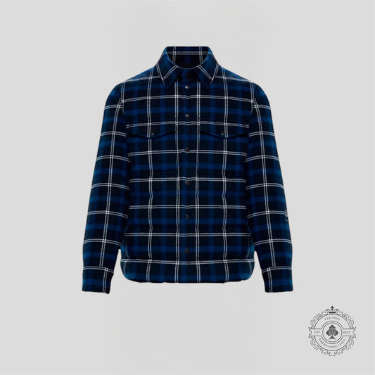 Moncler X Fragment Moron Flannel Jacked in Blue