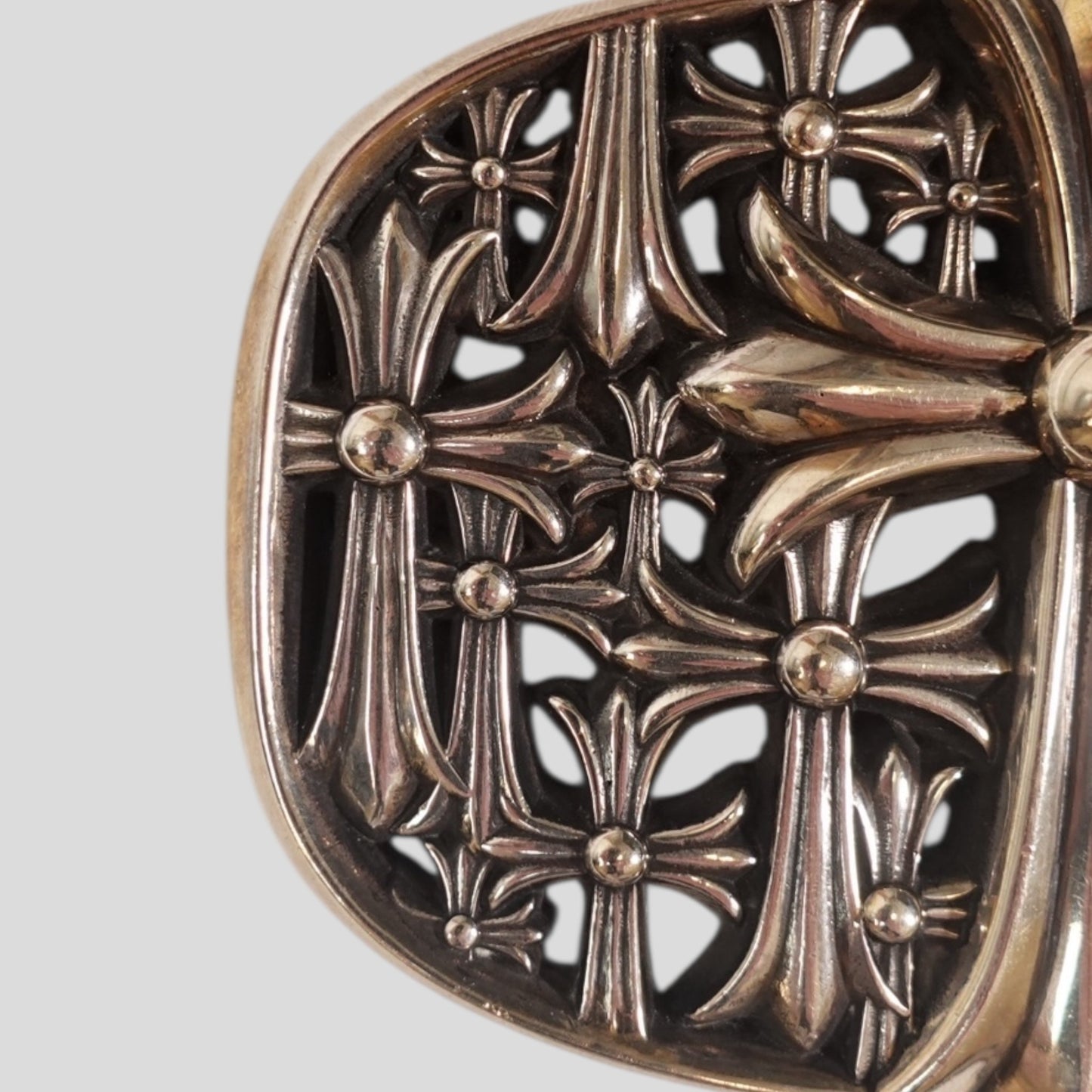 Chrome Hearts Cemetery Cross Buckle in Silver