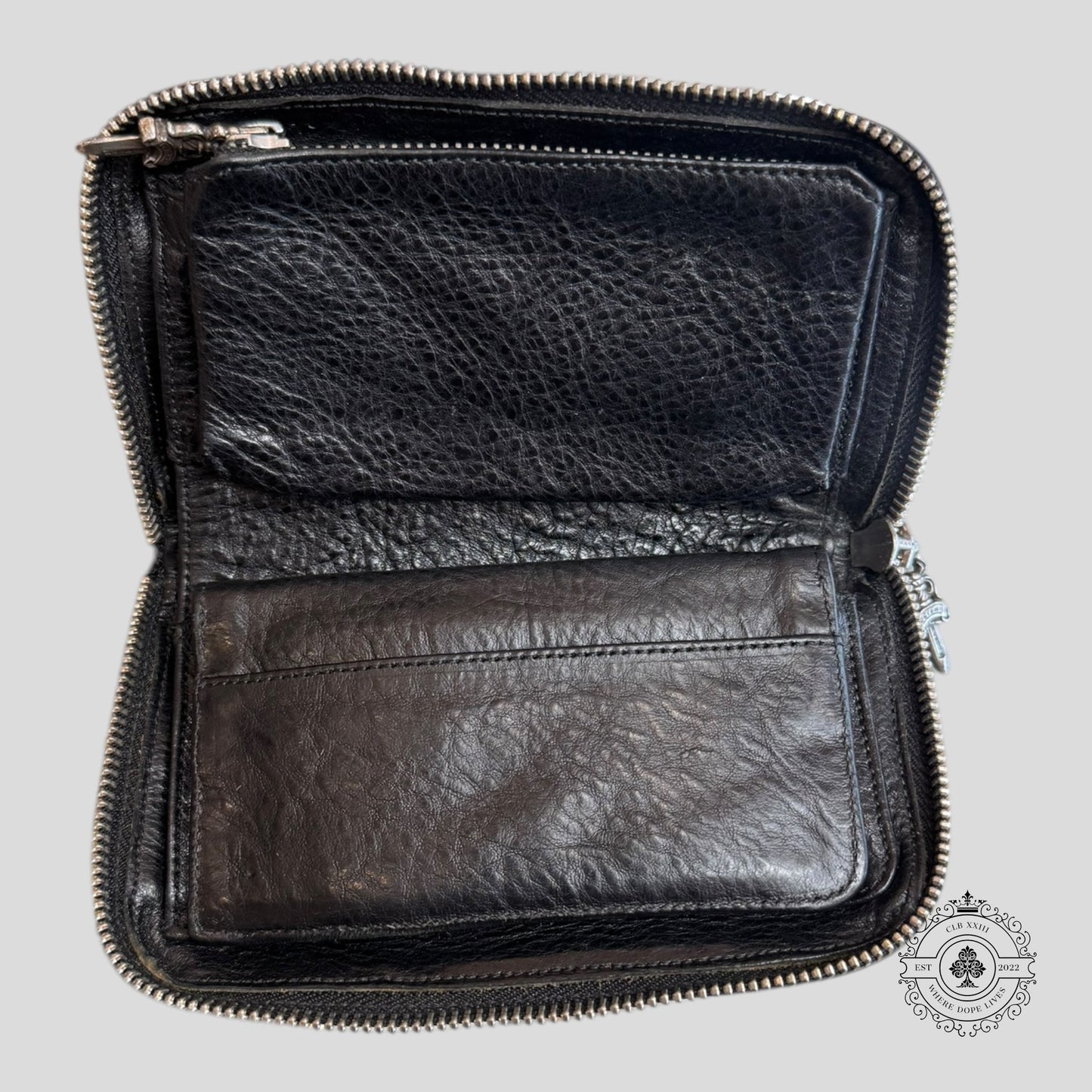 Chrome Hearts Checkered Zip Up Wallet