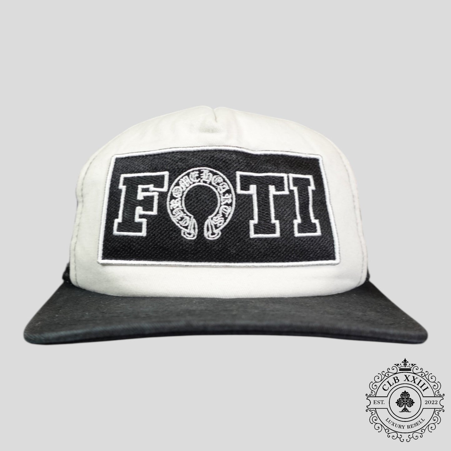 Chrome Hearts Foti Patch Trucker Hat in White