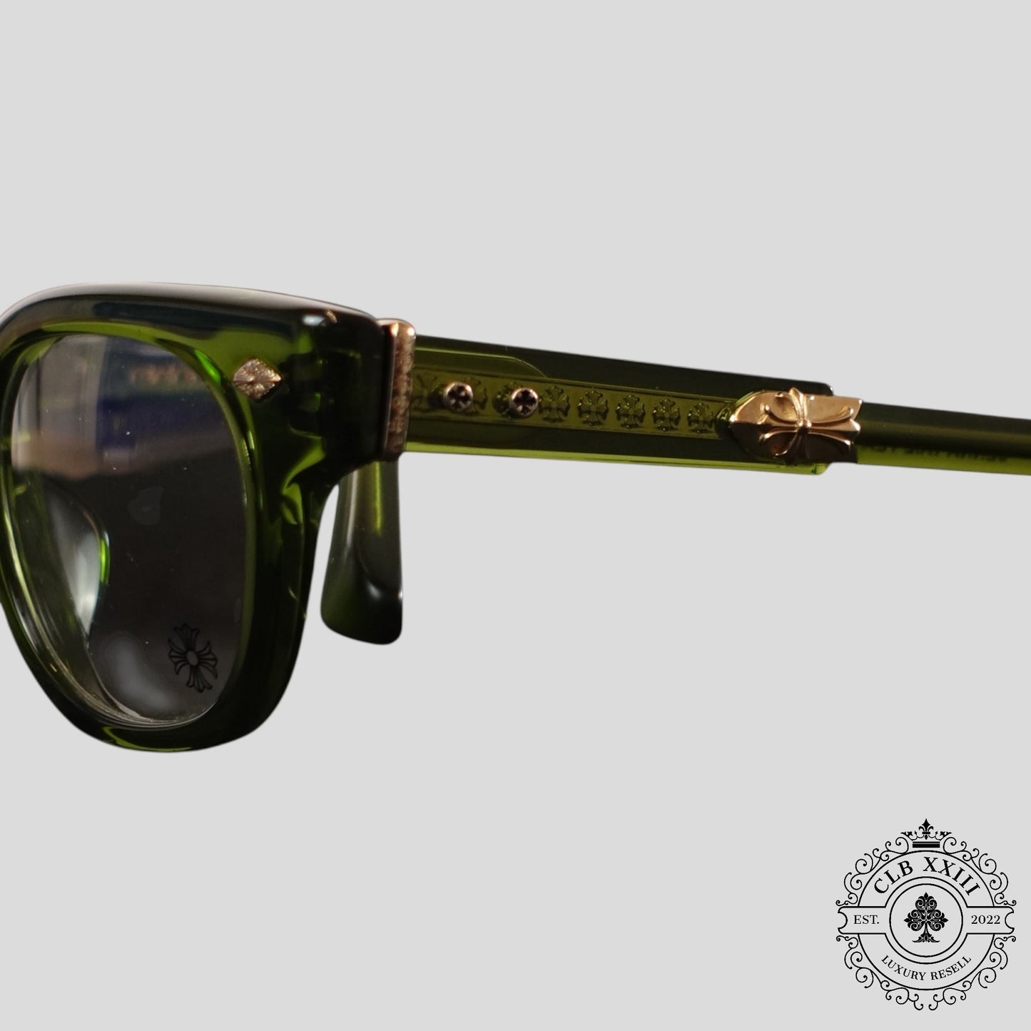 Chrome Hearts Jenna Tail Yea Glasses in Green