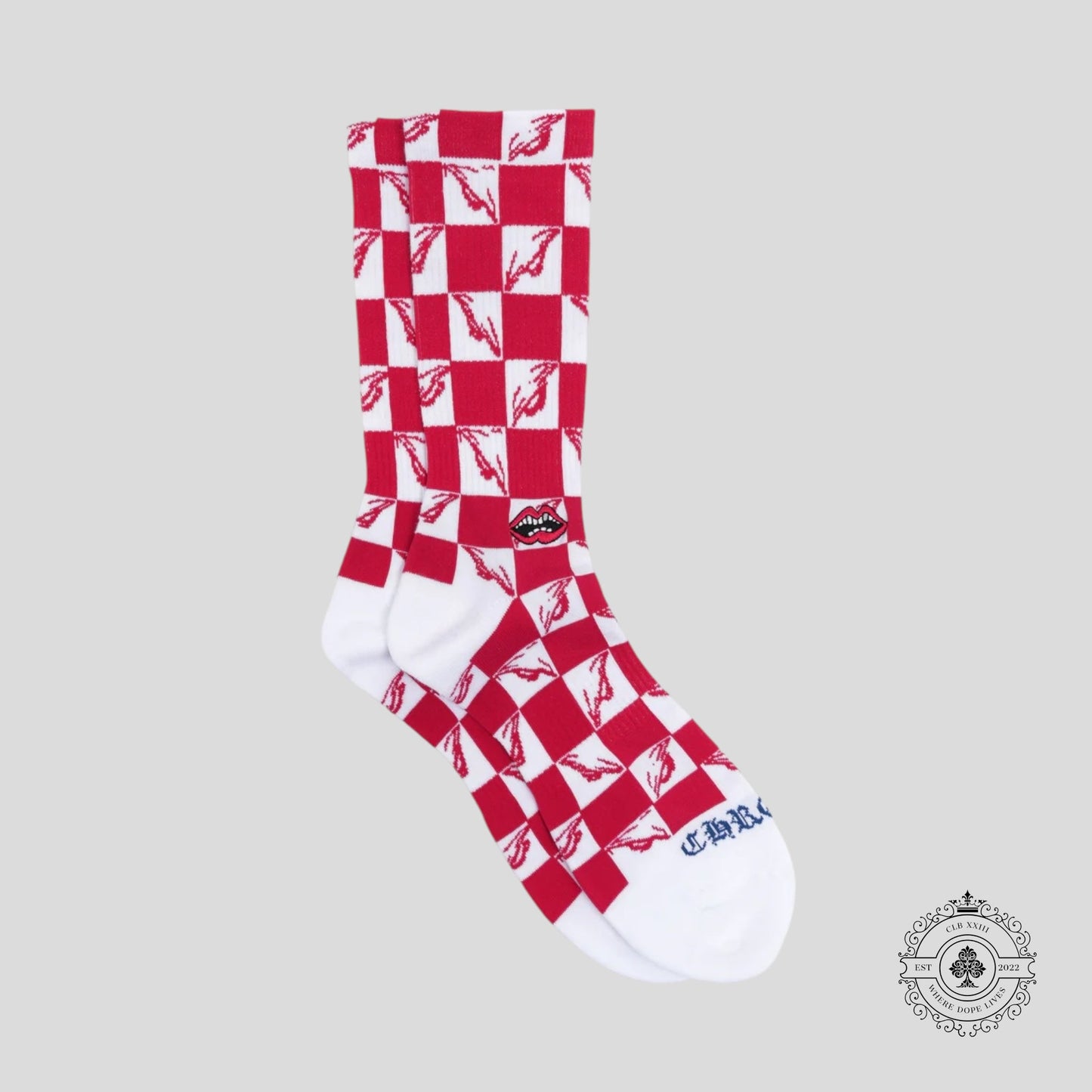 Chrome Hearts 99 Eyes Socks in Red