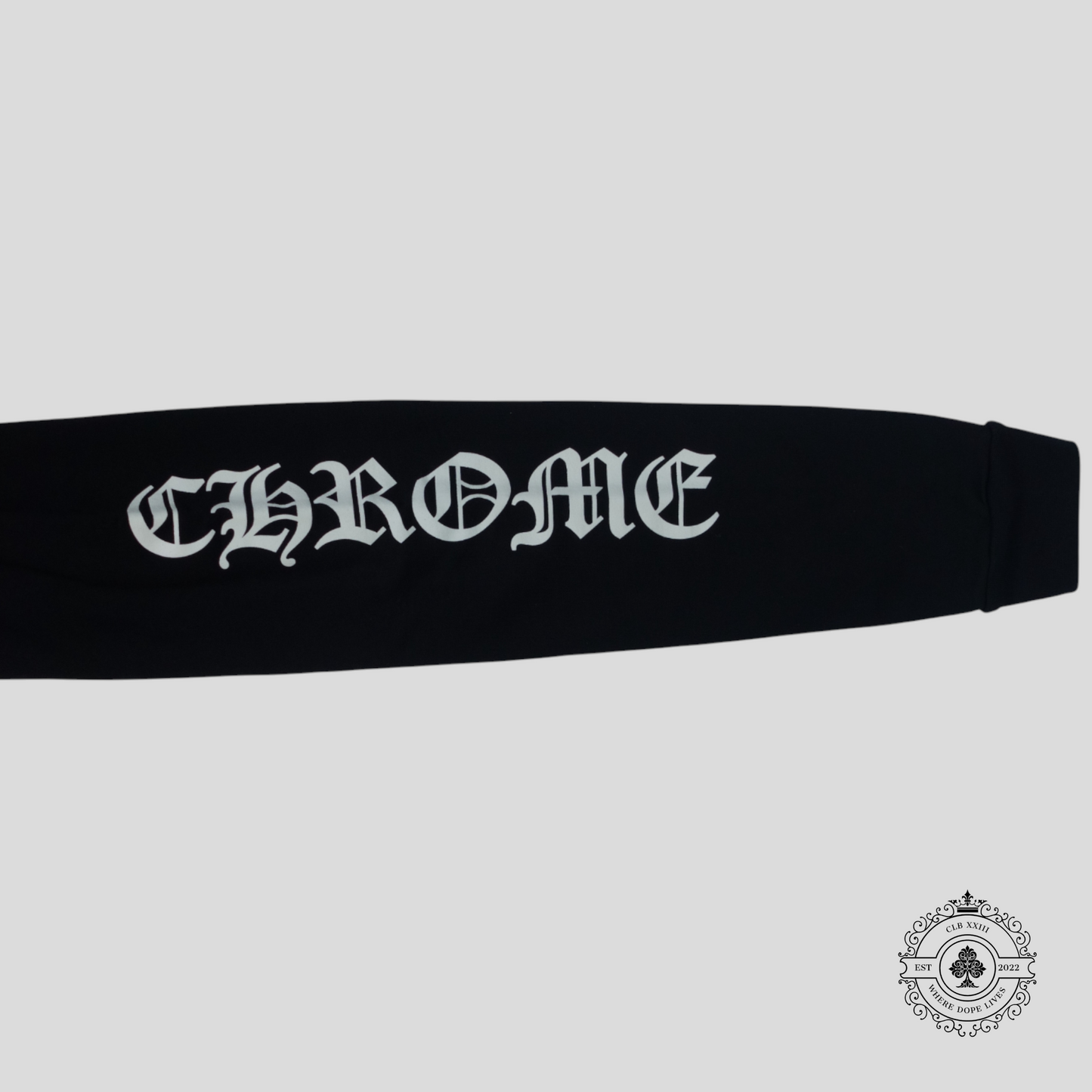 Chrome Hearts Vertical Logo Zip Up Hoodie in Black